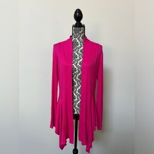 Cache Vibrant Pink Open Cardigan XL